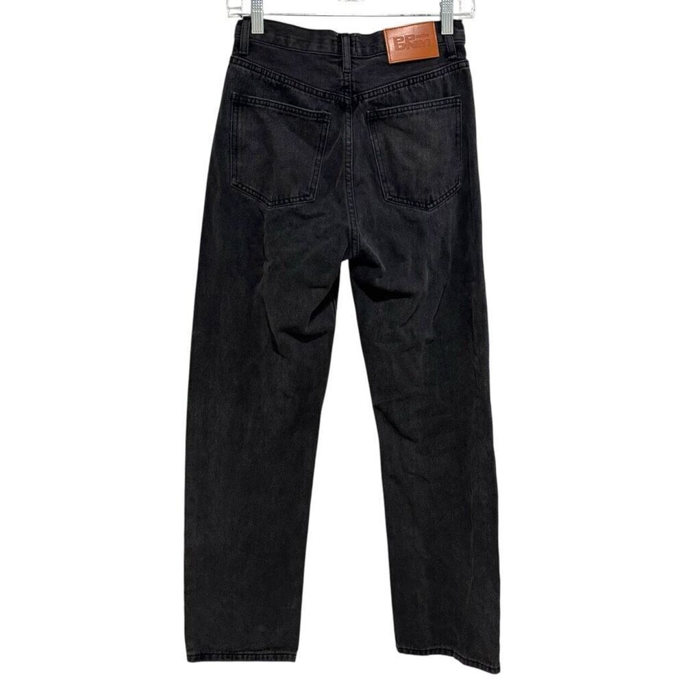 Princess Polly Black A-symmetrical Waist Wide Leg Jeans